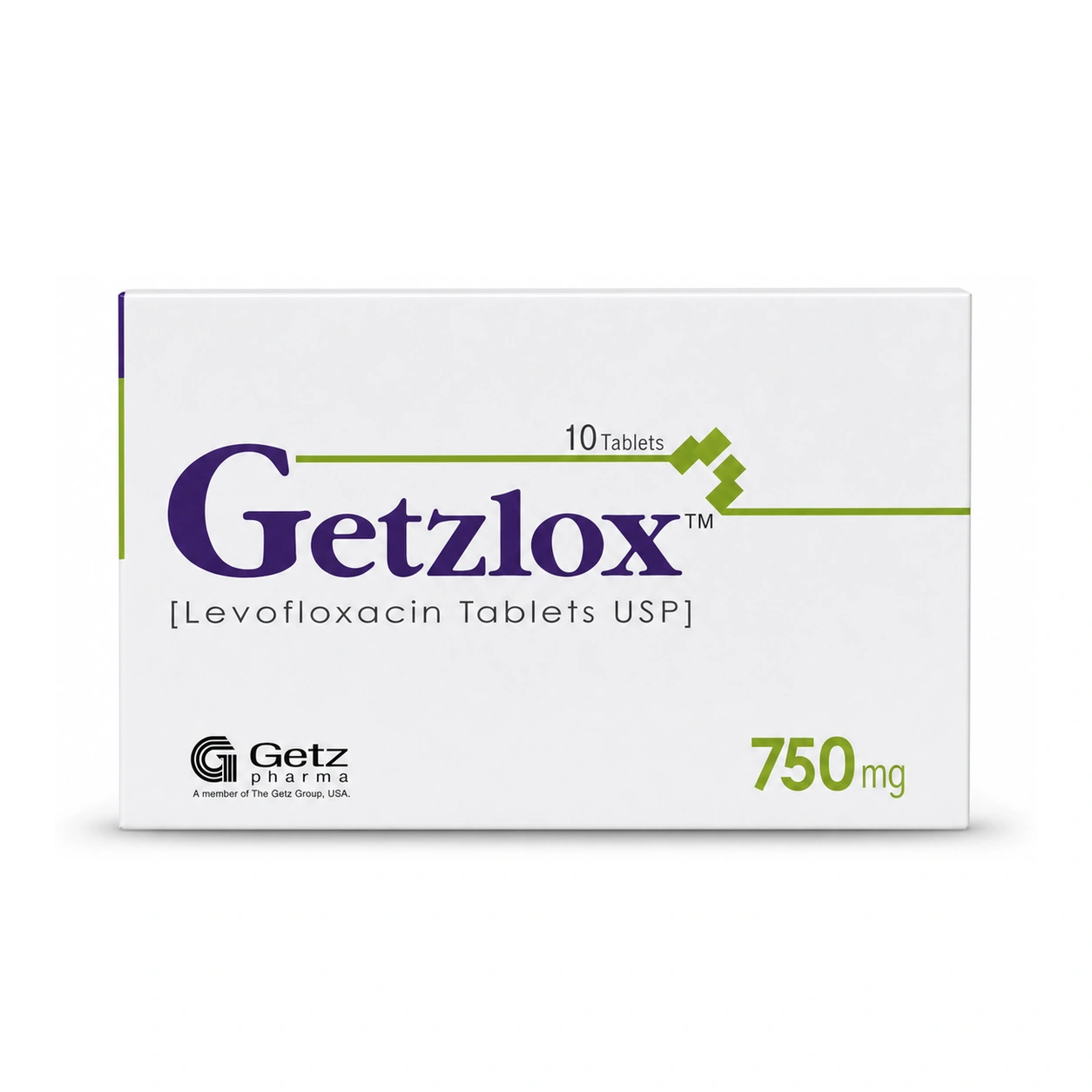 Getzlox Levofloxacin Tablets USP 750 mg x 10 Tablets