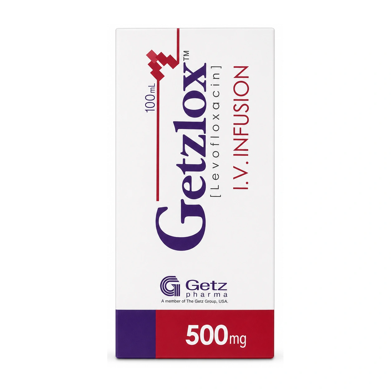 Getzlox Levofloxacin IV Infusion 500 mg/100 ml x 1 vials