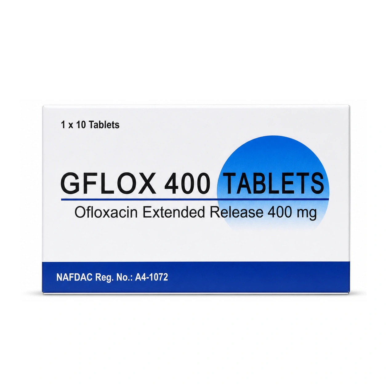 GFLOX 400 Ofloxacin Extended Release 400 mg Film-Coated Tablets x 10 Tablets