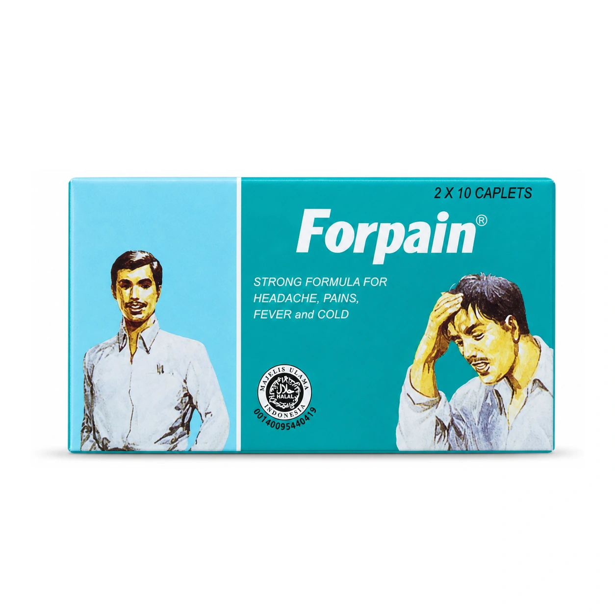 Forpain Paracetamol 500 mg + Caffeine 30 mg Caplets x 20 caplets