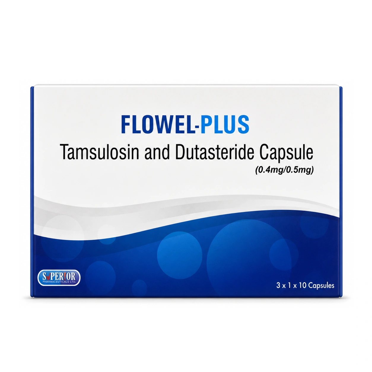 Flowel-Plus Tamsulosin Hydrochloride 0.4 mg + Dutasteride 0.5 mg Capsules x 30 Capsules
