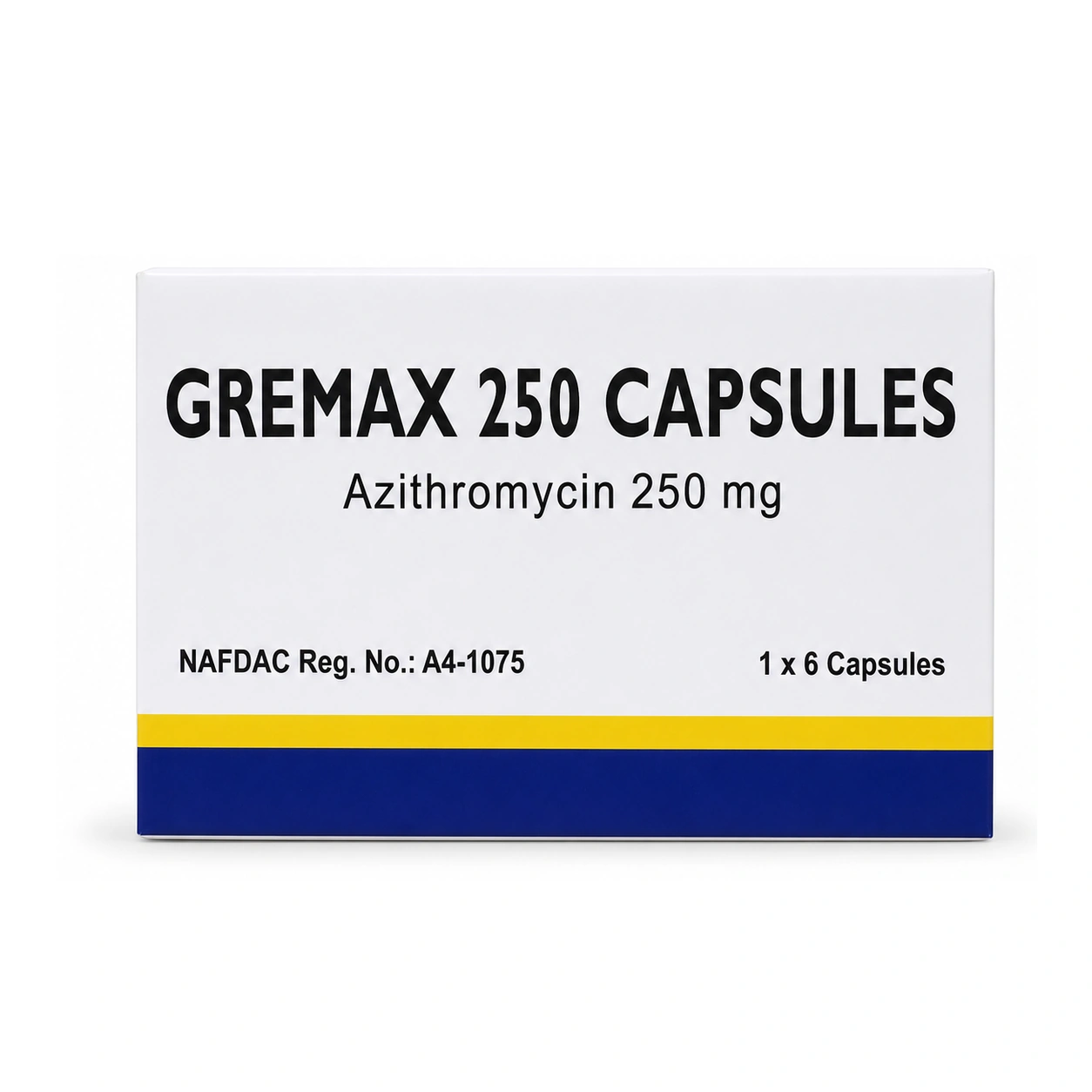 Gremax Azithromycin 250 mg Capsules x 6 Capsules