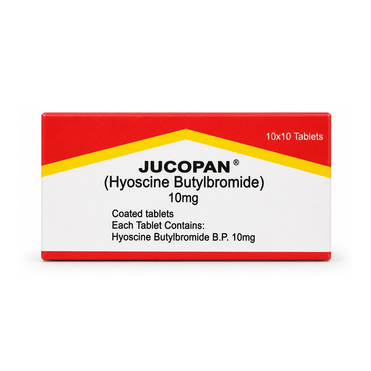 Jucopan Hyoscine Butylbromide 10 mg Coated Tablets x 100 Tablets