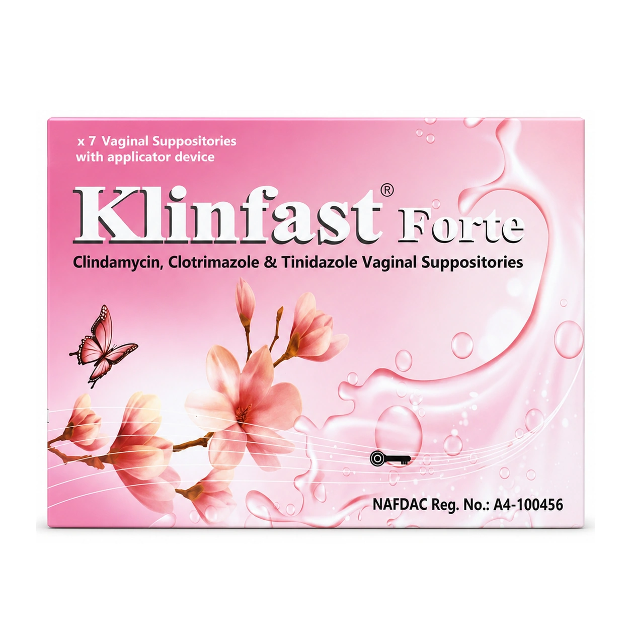Klinfast Forte Clindamycin 100 mg + Clotrimazole 200 mg + Tinidazole 100 mg Vaginal Suppositories x 7 Suppositories