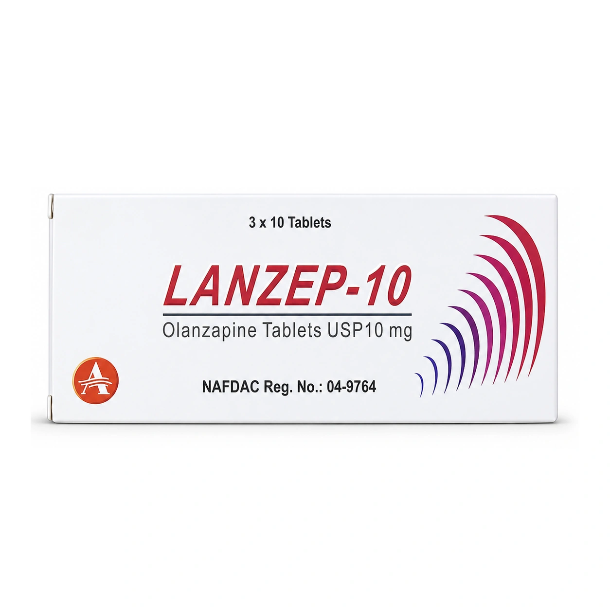 Lanzep-10 Olanzapine USP 10 mg Film-coated Tablets x 30 Tablets