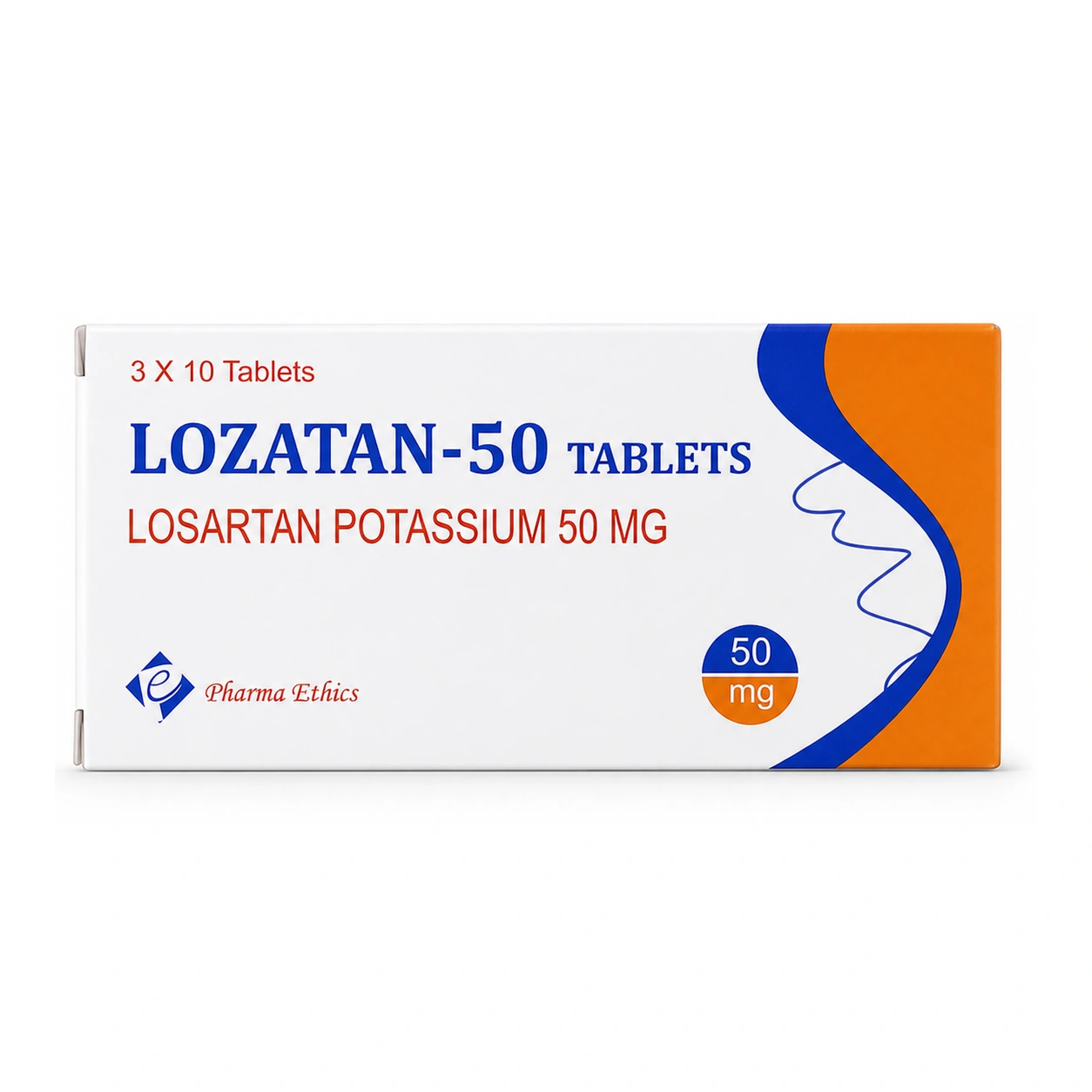 Lozatan Losartan Potassium 50 mg Tablets x 30 Tablets