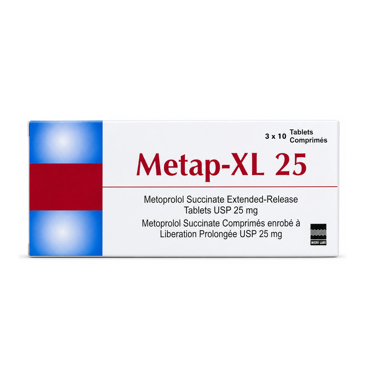 Metap-XL 25 Metoprolol Succinate Extended-Release Tablets USP 25 mg x 30 Tablets