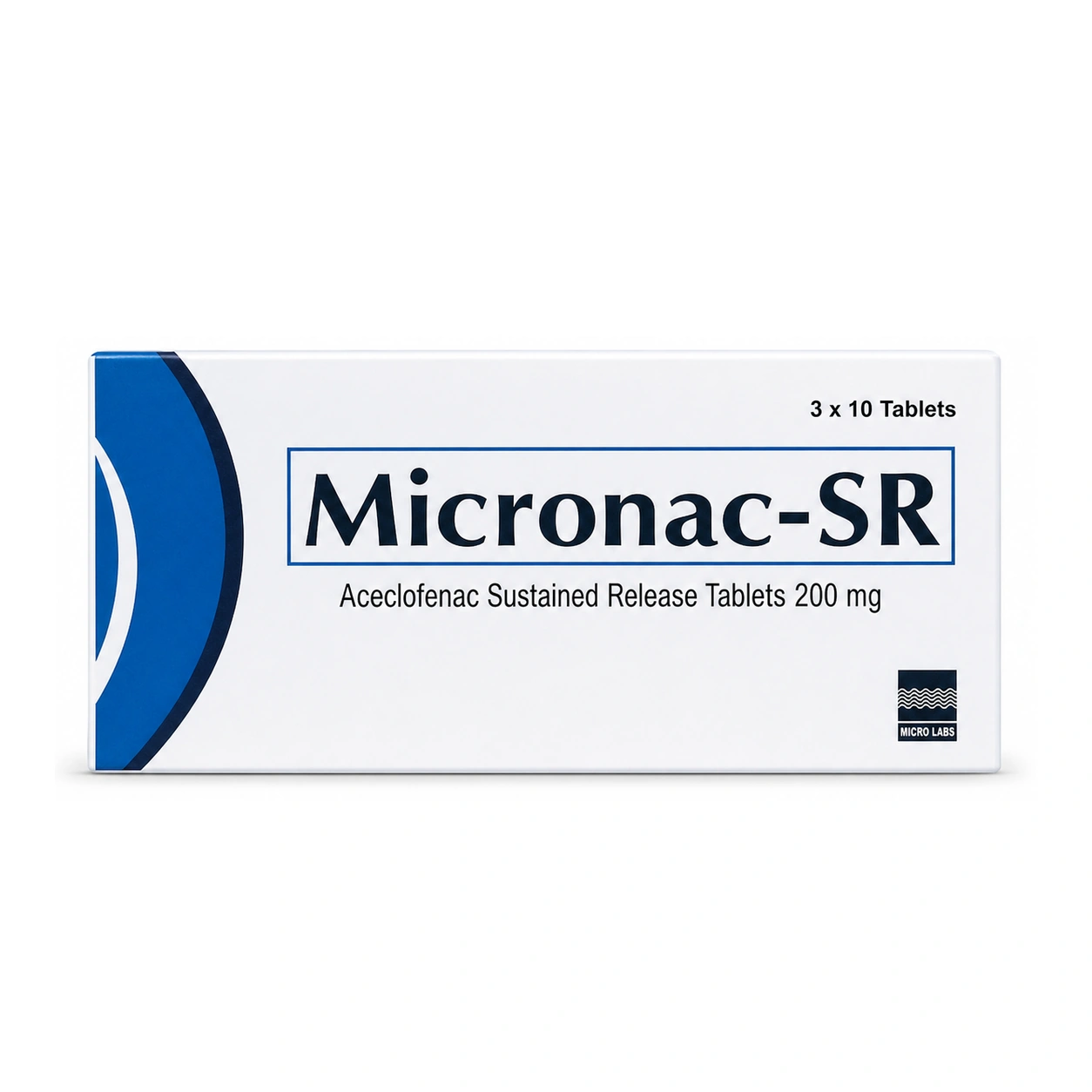 Micronac-SR Aceclofenac Sustained Release Tablets 200 mg x 30 Tablets
