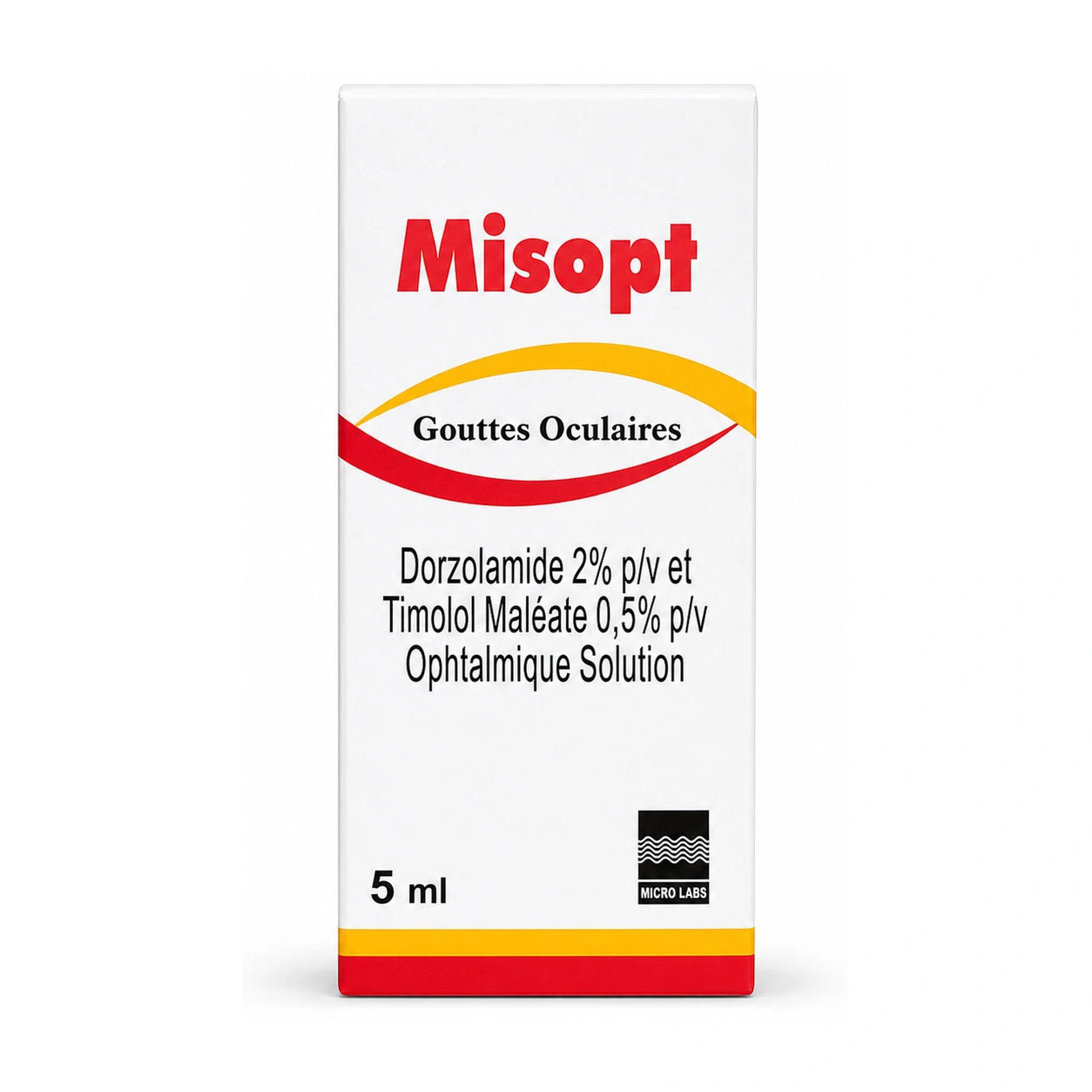Misopt Dorzolamide 2% w/v + Timolol Maleate 0.5% w/v Ophthalmic Solution 5 ml