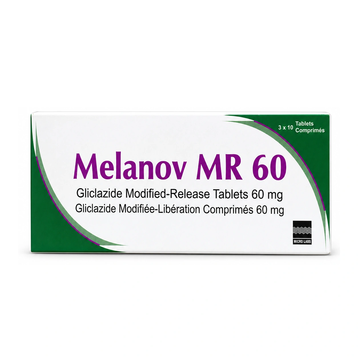 Melanov MR 60 Gliclazide 60 mg Modified-Release Tablets x 30 Tablets