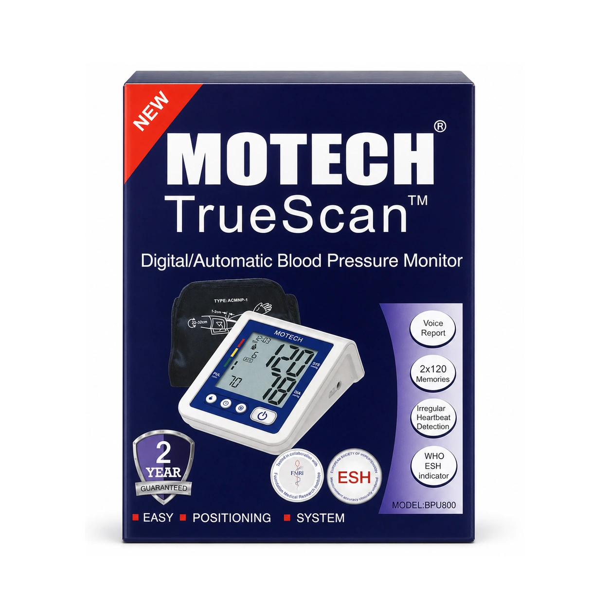 MOTECH TrueScan Digital/Automatic Blood Pressure Monitor Model BPU800 x 1 Device