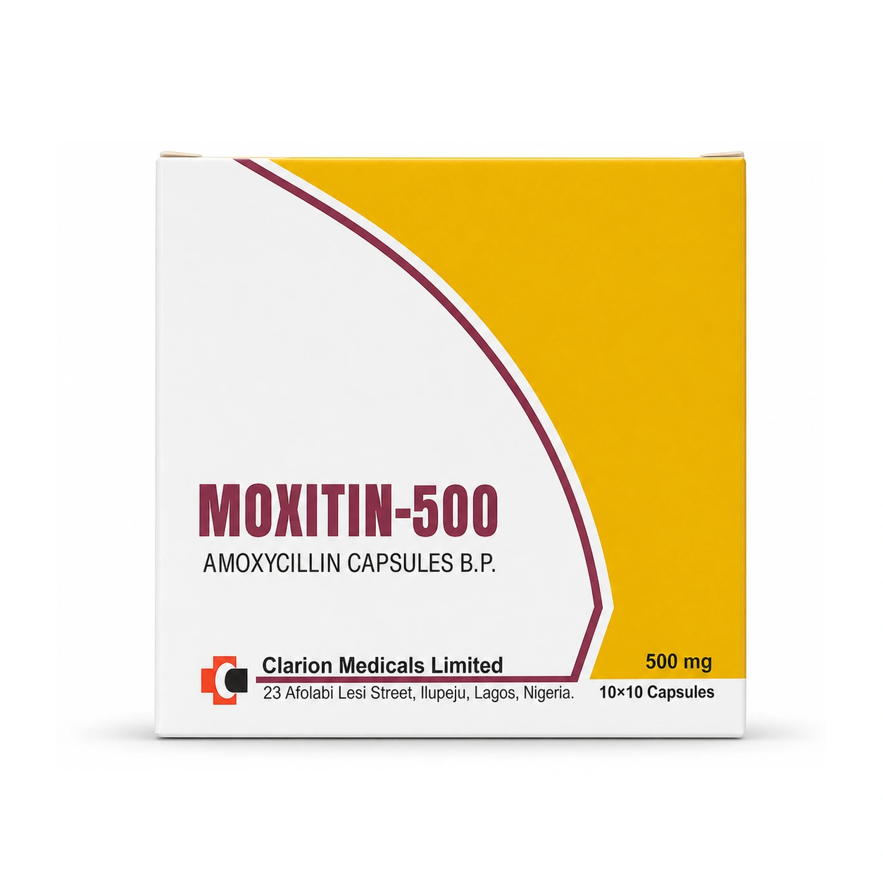 Moxitin 500 Amoxicillin Capsules 500 mg x 100 Capsules