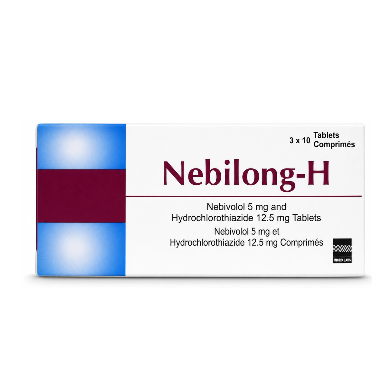 Nebilong-H Nebivolol 5 mg + Hydrochlorothiazide 12.5 mg Tablets x 30 Tablets
