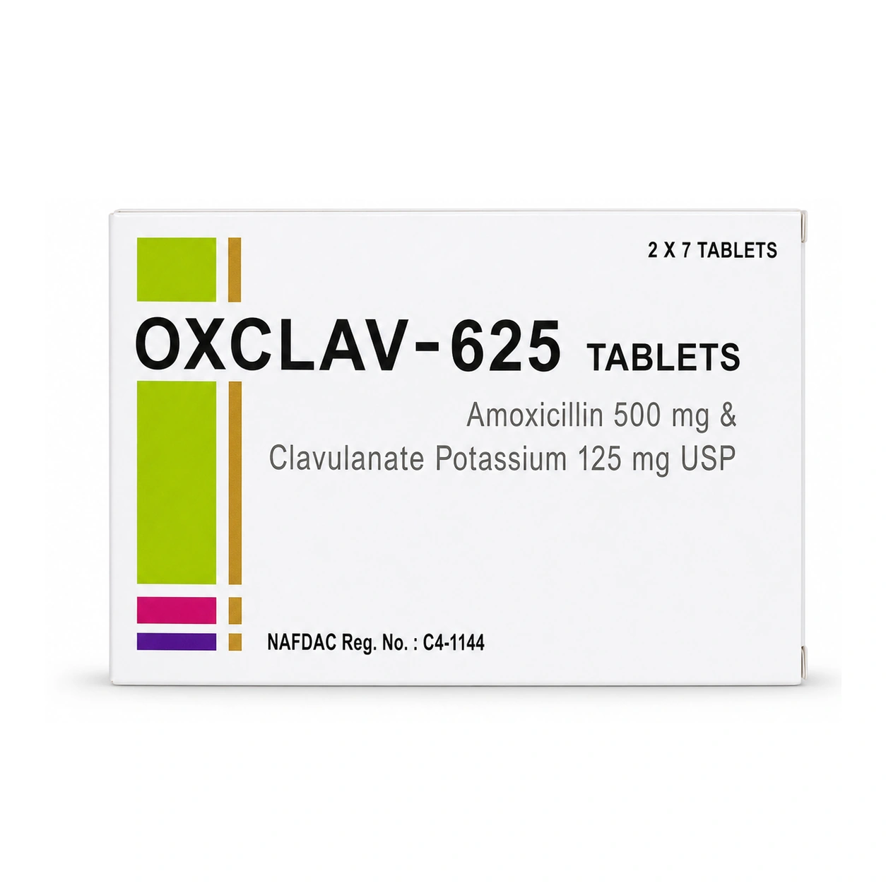OXCLAV 625 Amoxicillin 500 mg + Clavulanate Potassium 125 mg Film-Coated Tablets x 14 Tablets