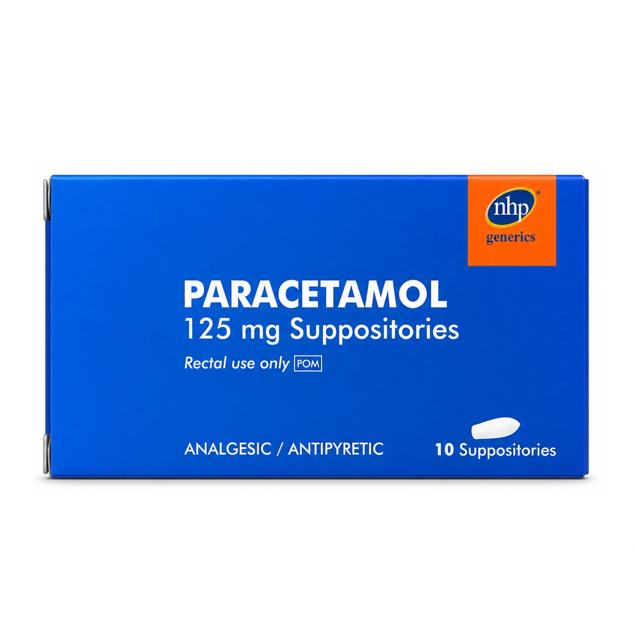 NHP Generics Paracetamol 125 mg Suppositories x 10 Suppositories
