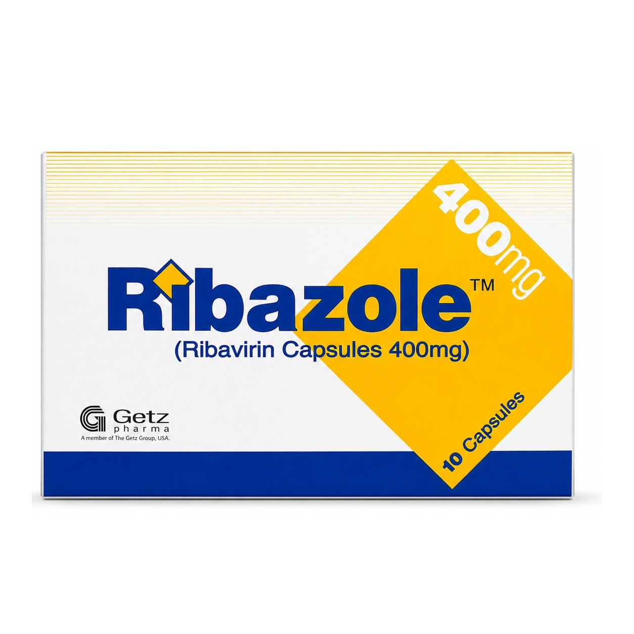 Ribazole Ribavirin 400 mg Capsules x 10 Capsules