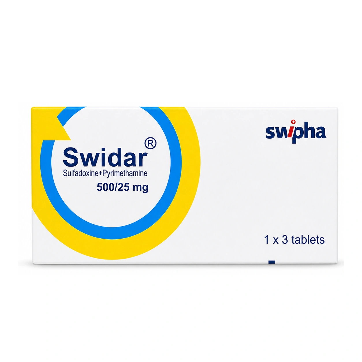 Swidar Sulfadoxine + Pyrimethamine 500/25 mg Uncoated Tablets x 3 Tablets