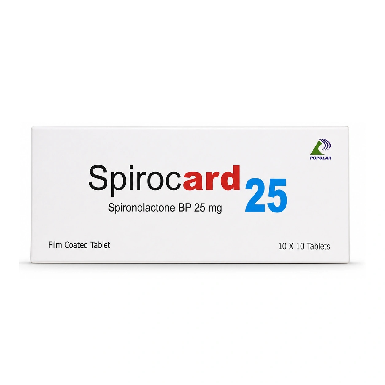 Spirocard Spironolactone BP 25 mg Film-Coated Tablets x 100 Tablets