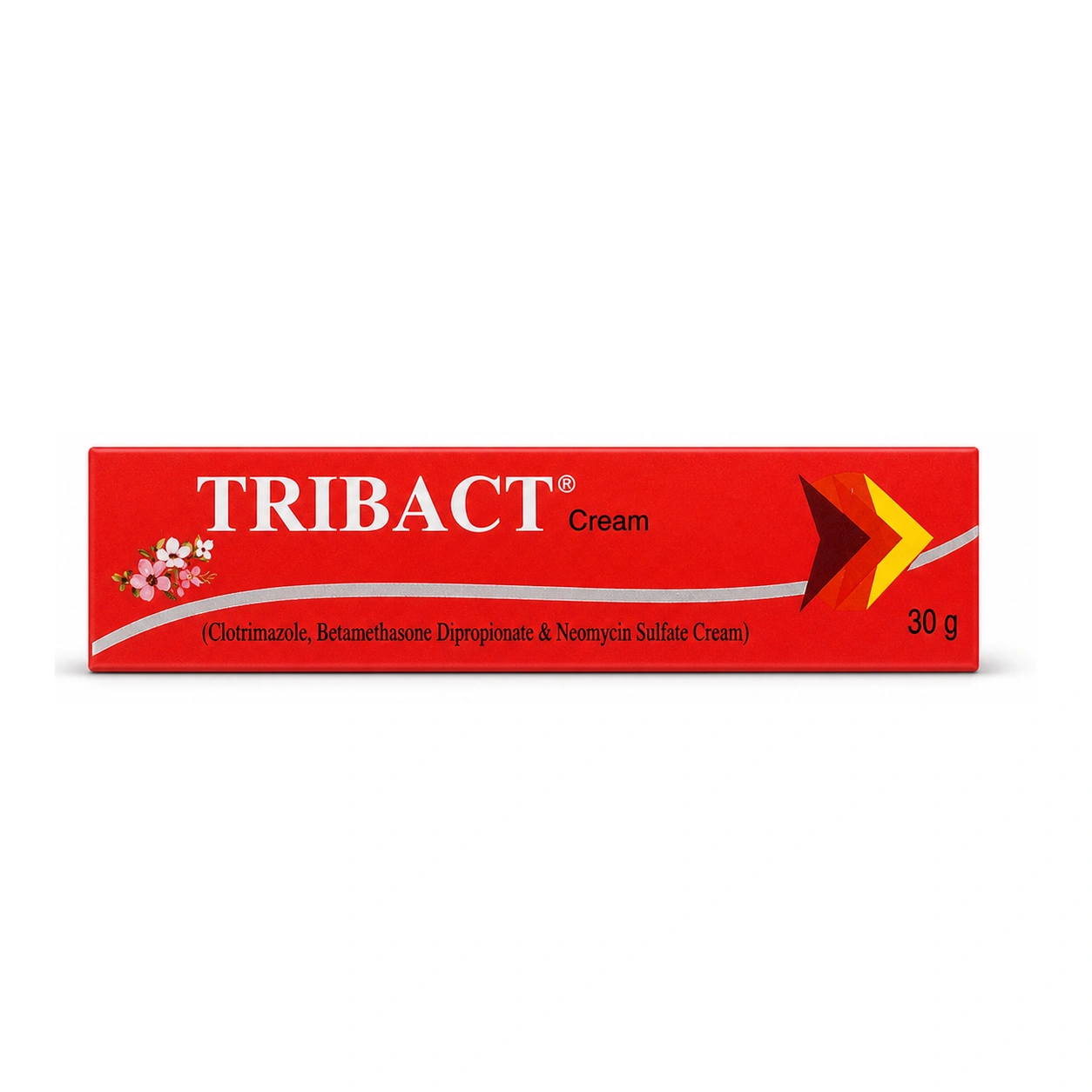 Tribact Clotrimazole 1% + Betamethasone Dipropionate 0.05% + Neomycin Sulfate 0.5% Topical Cream 30 g