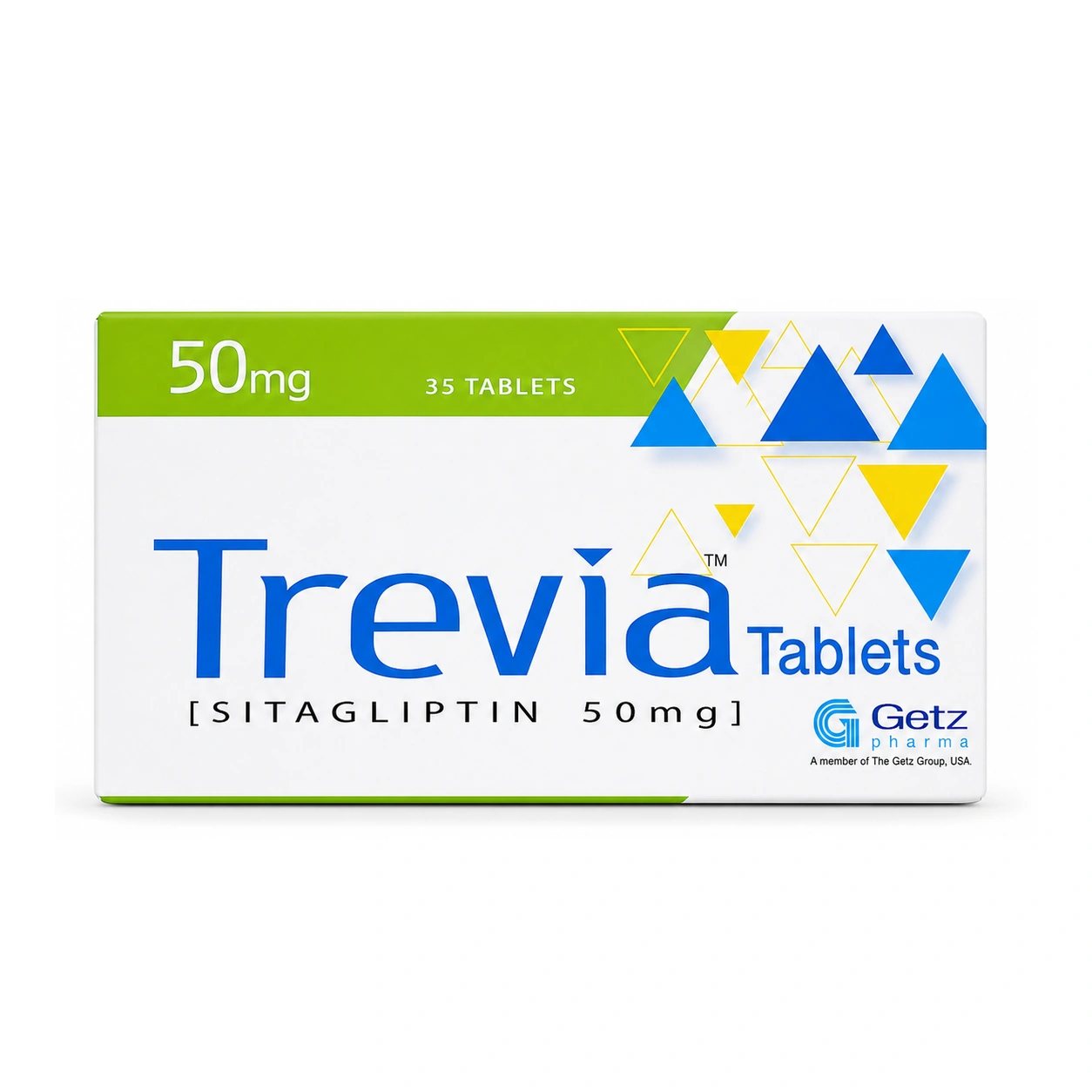 Trevia Sitagliptin 50 mg Film-Coated Tablets x 35 Tablets