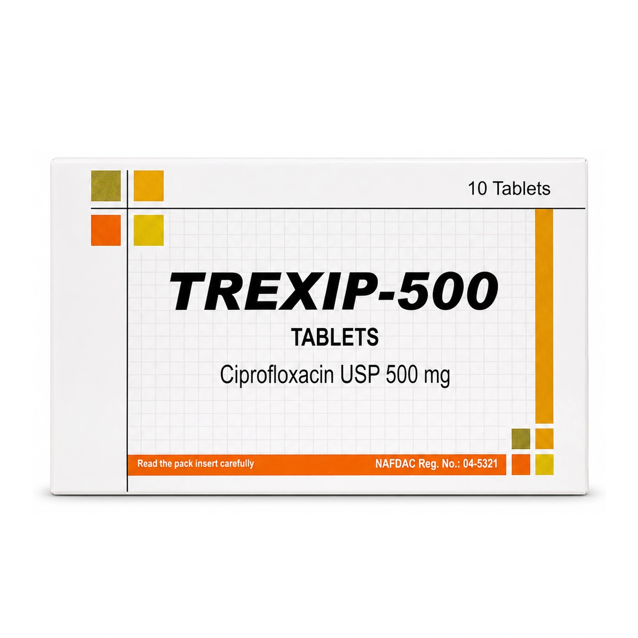 Trexip-500 Ciprofloxacin 500 mg Tablets x 10 Tablets