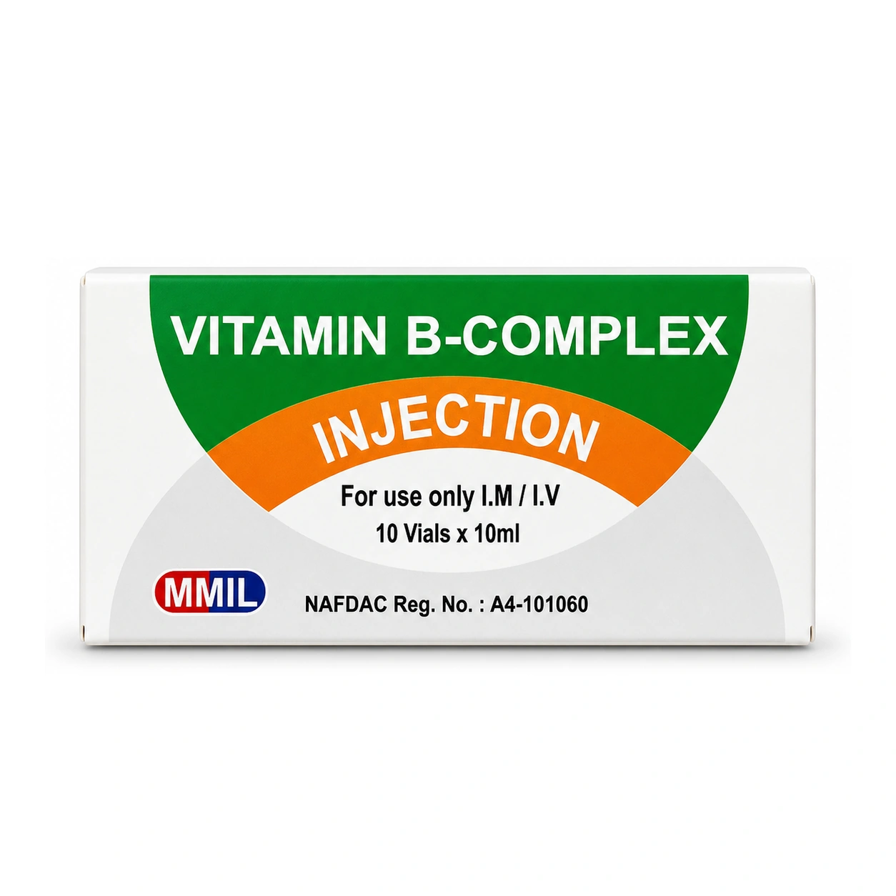 MMIL Vitamin B-Complex B1/B2/B6/Nicotinamide/D-Panthenol Injection 25 mg/2 mg/2.5 mg/50 mg/5 mg per 10 ml x 10 vials