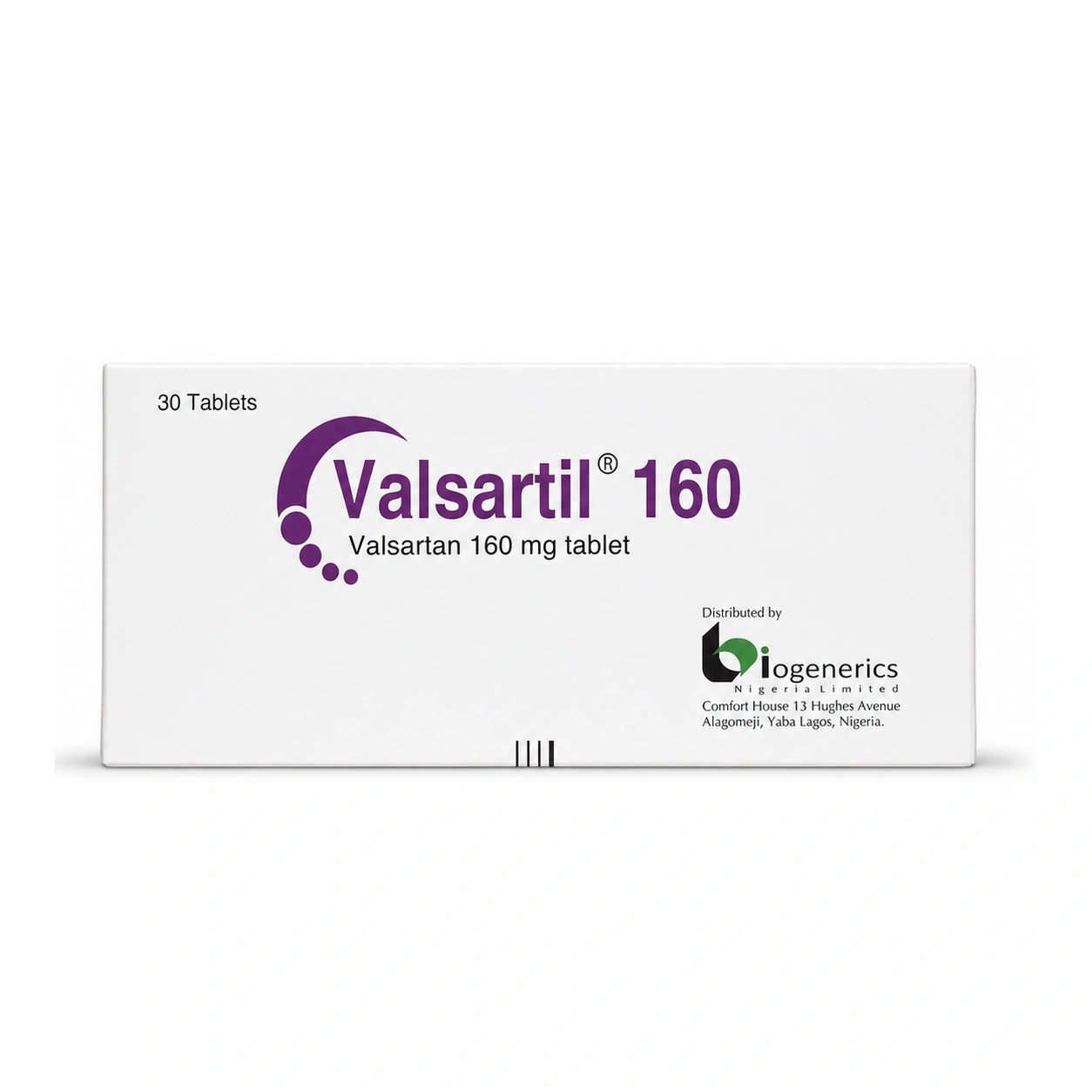 Valsartil Valsartan 160 mg Tablets x 30 Tablets