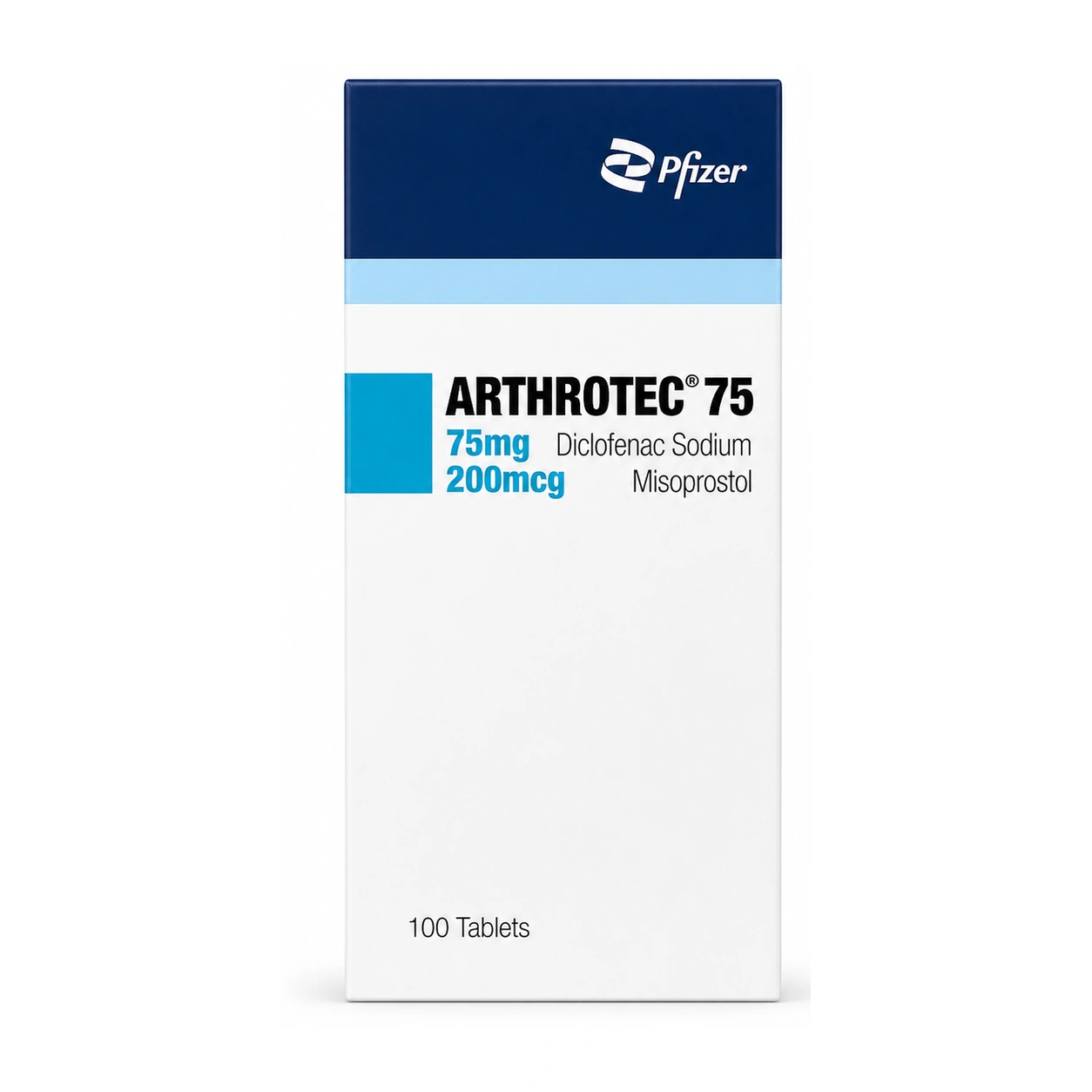 Arthrotec 75 Diclofenac Sodium 75 mg + Misoprostol 200 mcg Modified-Release Tablets x 100 Tablets