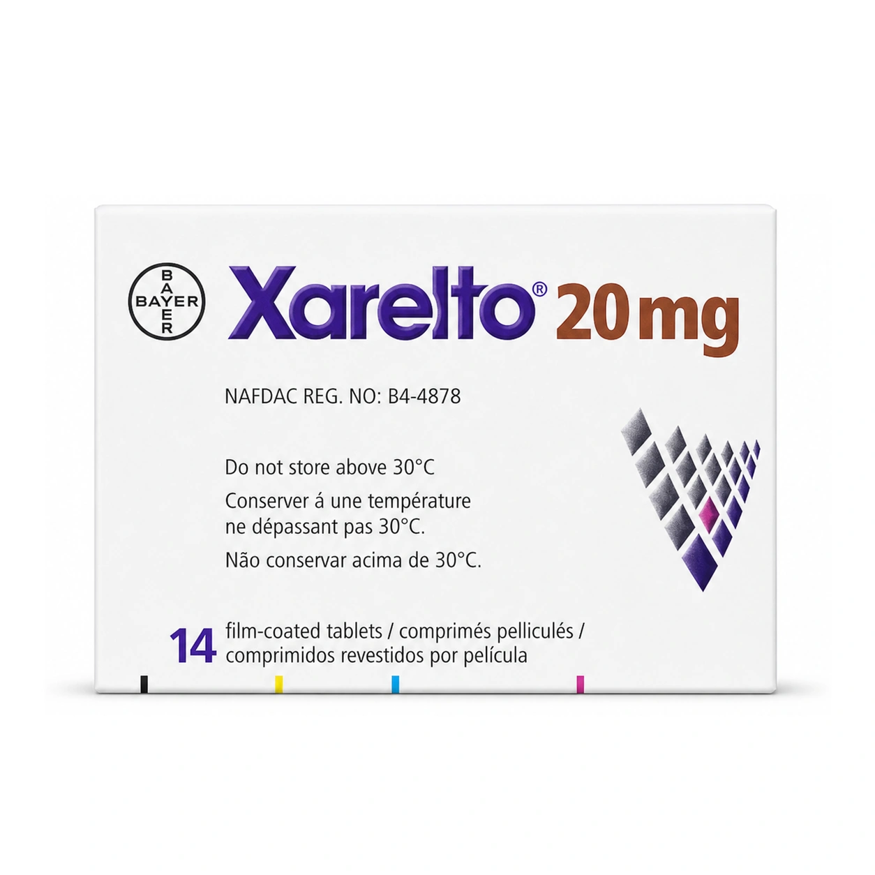 Xarelto Rivaroxaban 20 mg Film-Coated Tablets x 14 Tablets