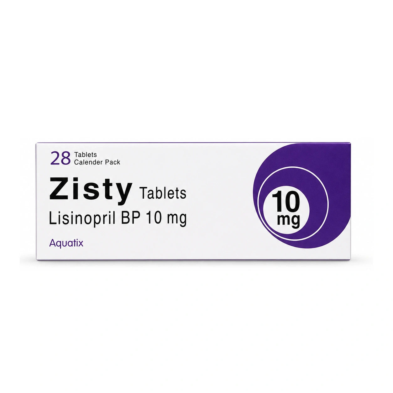 Zisty Lisinopril BP 10 mg Tablets x 28 Tablets
