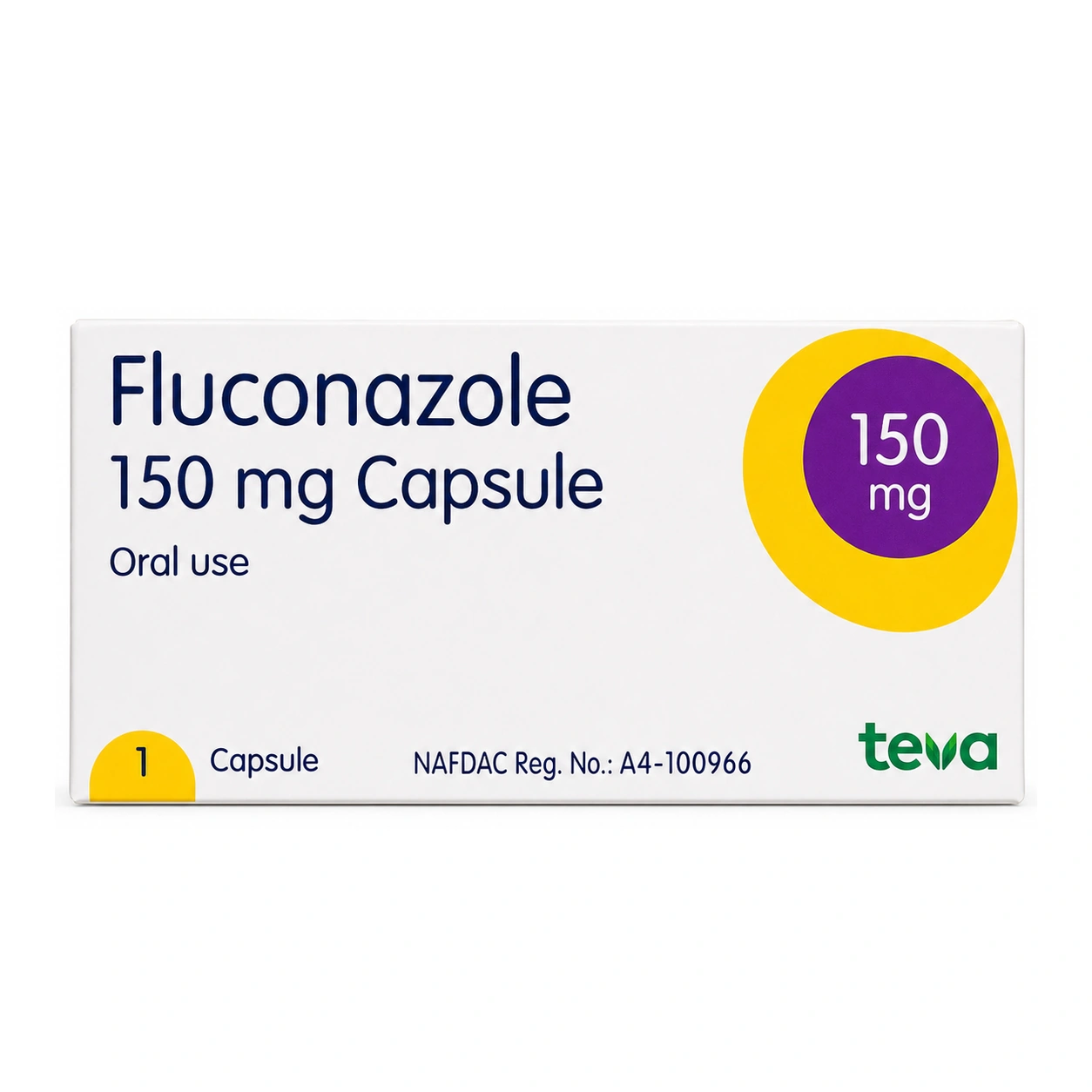 Teva Fluconazole 150 mg Hard Gelatin Capsules x 1 Capsules