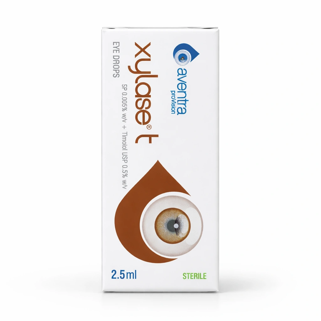 Aventra Xylase-T Latanoprost 0.005% w/v + Timolol 0.5% w/v Eye Drops 2.5 ml