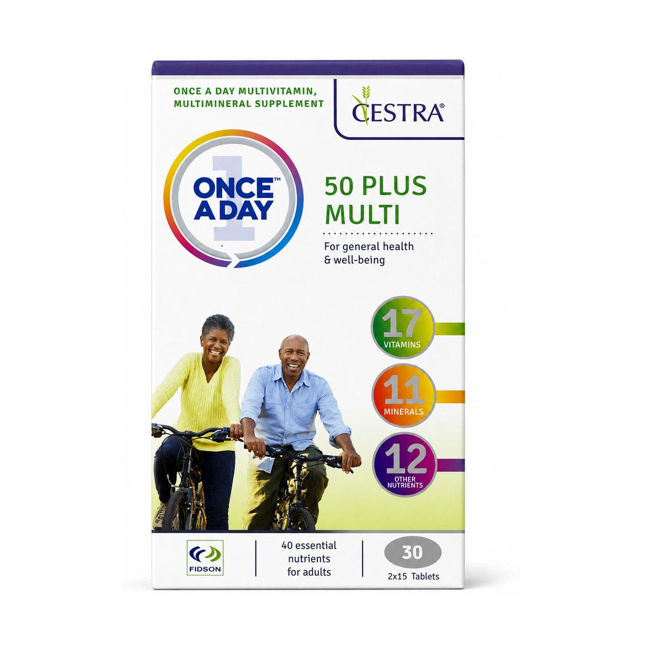Cestra 50 Plus Once A Day Multi-Nutrient Tablets x 30 Tablets