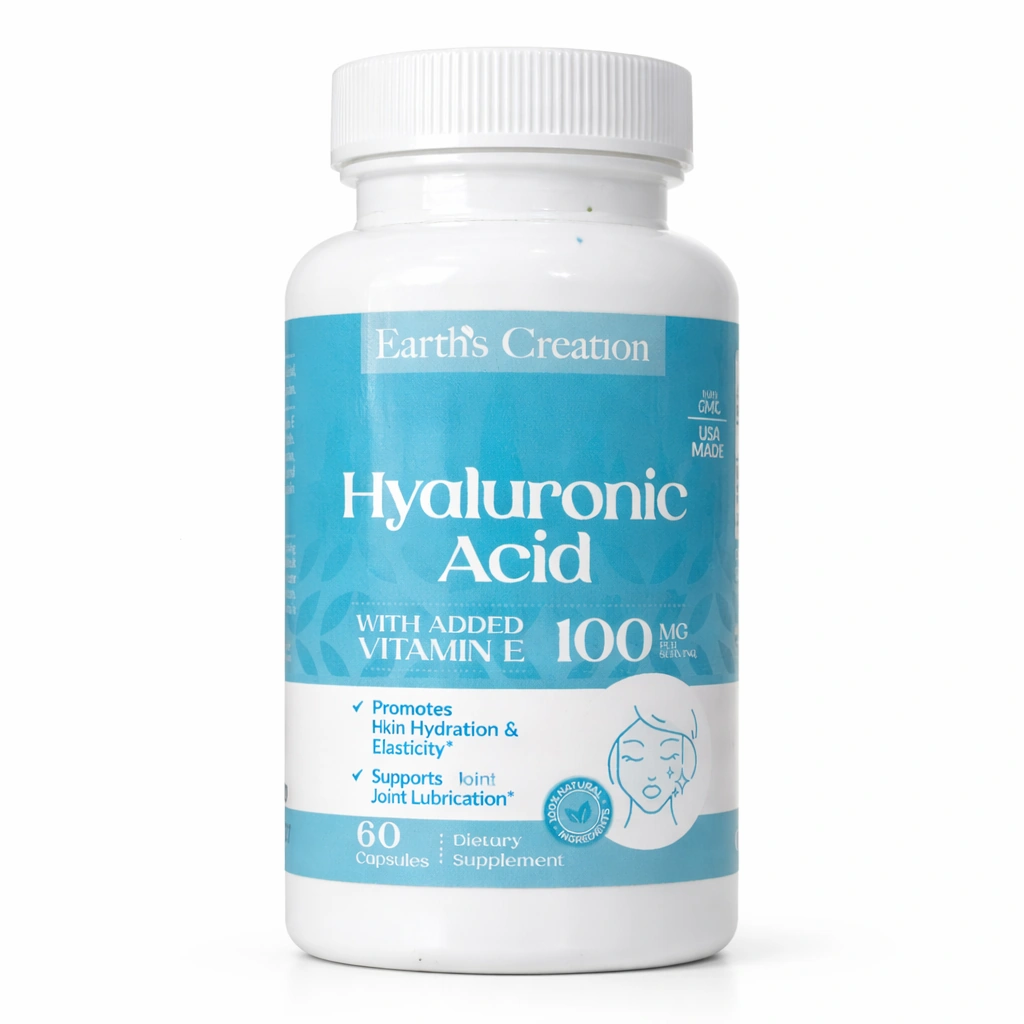 Earth's Creation Hyaluronic Acid with Added Vitamin E 100 mg x 60 Capsules