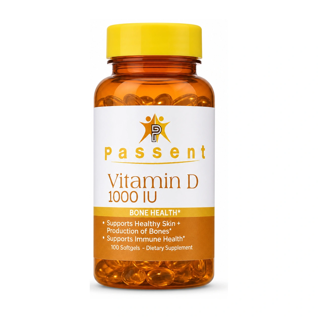 Passent Vitamin D3 1000 IU Softgels x 100 Softgels