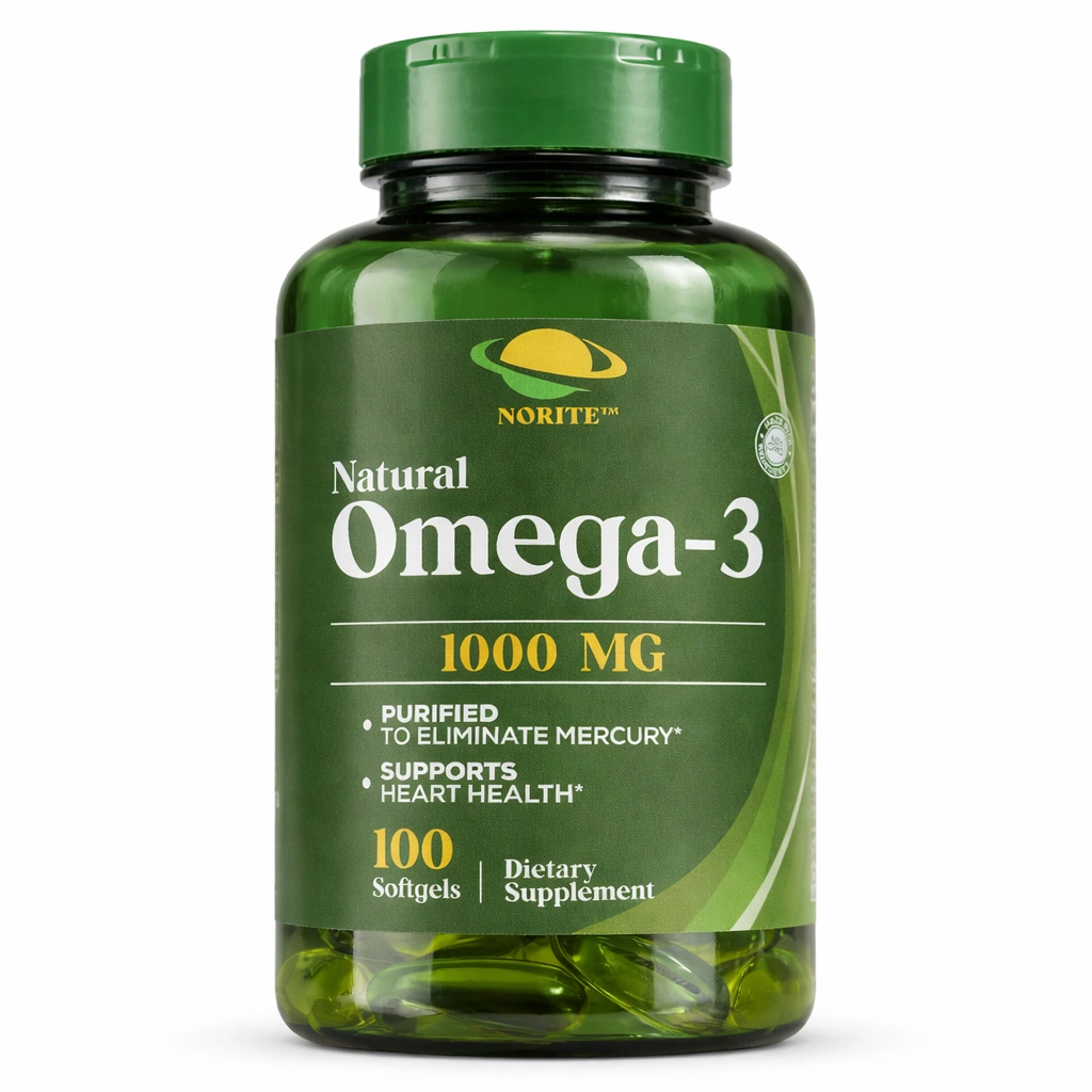 NORITE Natural Omega-3 Fish Oil 1000 mg x 100 Softgels