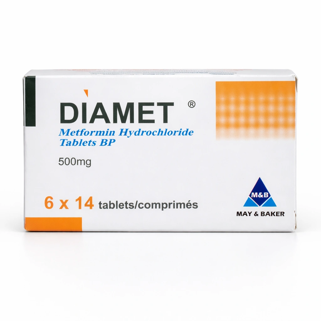 Diamet Metformin Hydrochloride Tablets BP 500 mg x 84 Tablets