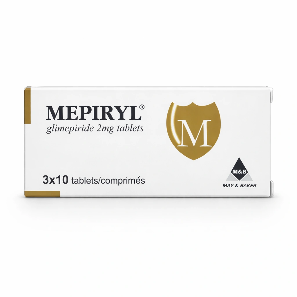Mepiryl Glimepiride 2 mg Tablets x 30 Tablets