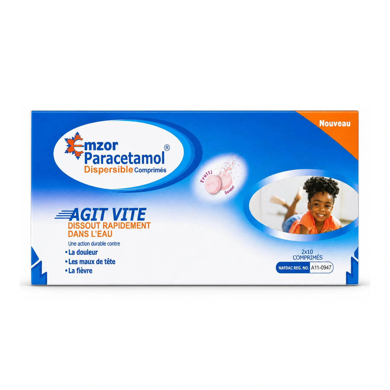 Emzor Paracetamol 125 mg Dispersible Tablets x 20 Tablets