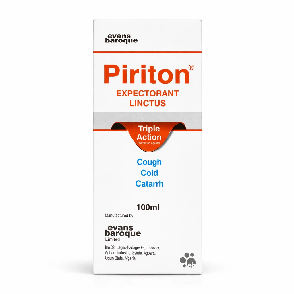 Piriton Expectorant Linctus Syrup 2 mg/100 mg/44 mg per 5 ml 100 ml