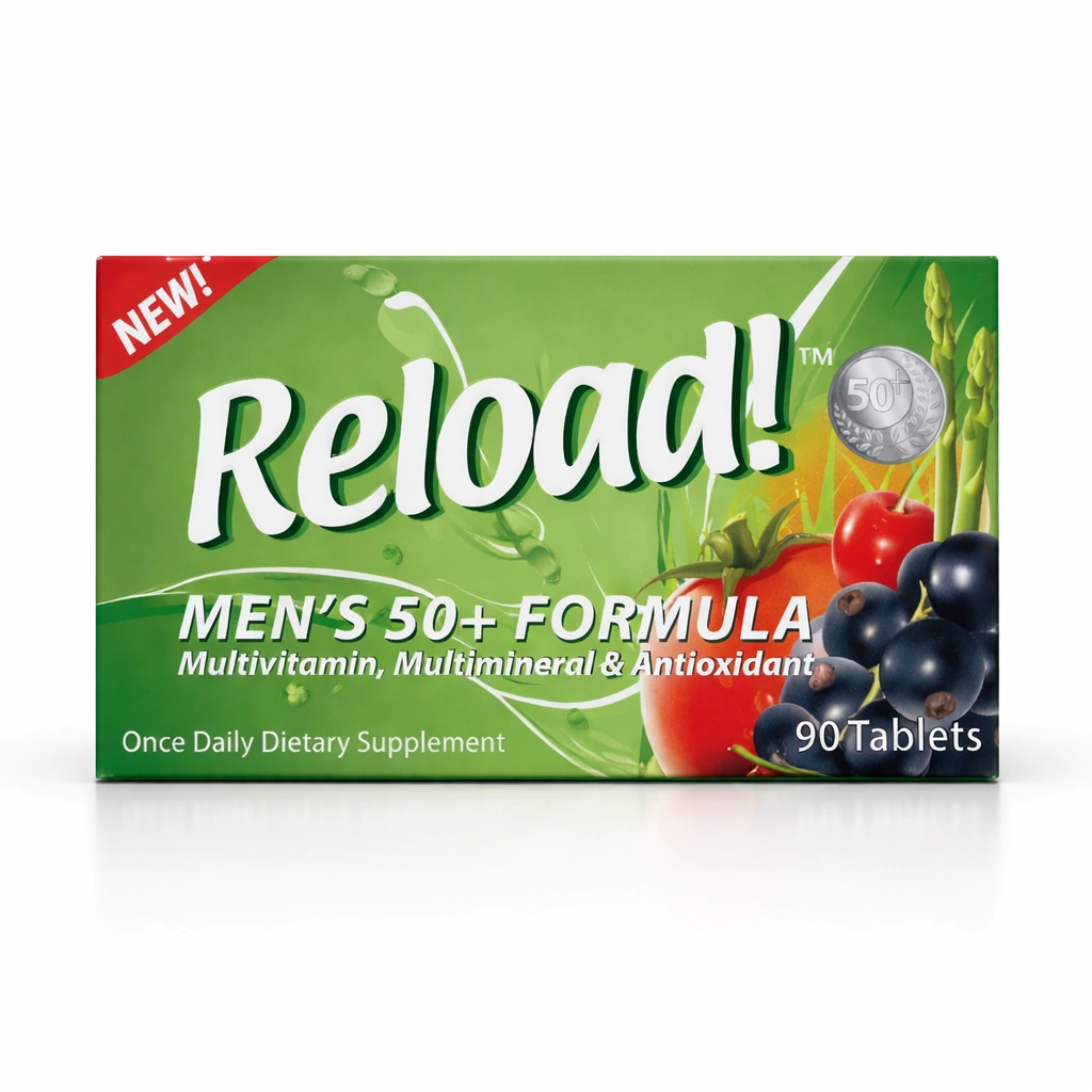 Reload Men's 50+ Formula Multivitamin Multimineral & Antioxidant x 90 Tablets
