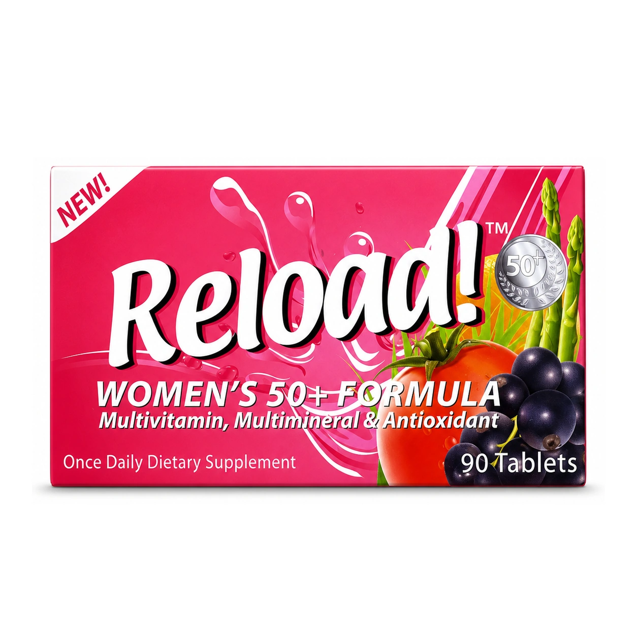 Reload Women's 50+ Formula Multivitamin Multimineral & Antioxidant x 90 Tablets