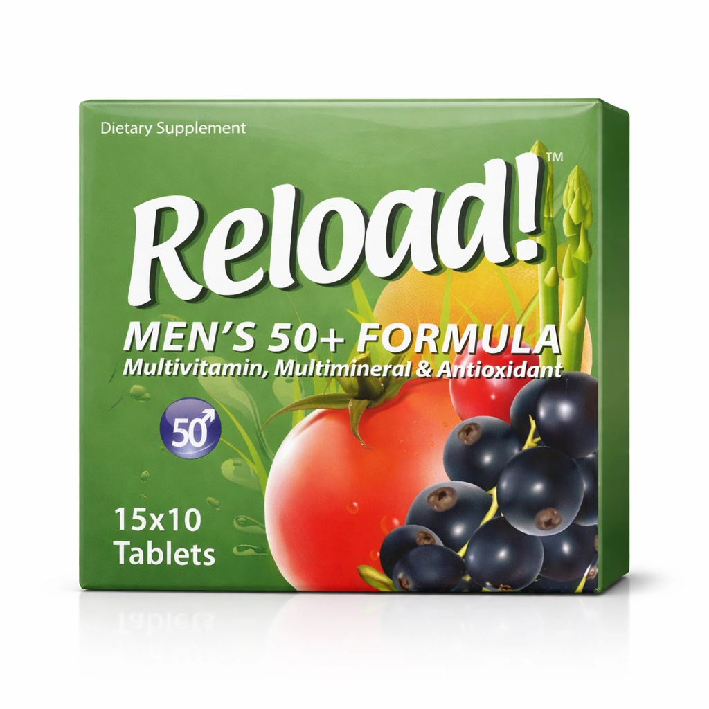 Reload Men's 50+ Formula Multivitamin, Multimineral & Antioxidant 15 x 10 Tablets