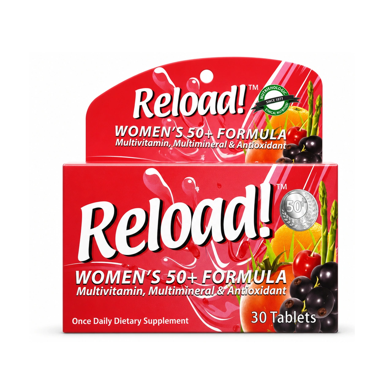 Reload Women's 50+ Formula Multivitamin Multimineral & Antioxidant x 30 Tablets