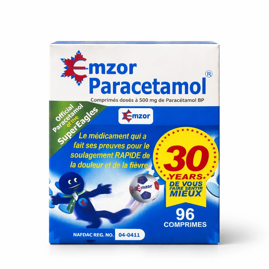 Emzor Paracetamol Tablets 500 mg x 96 Tablets