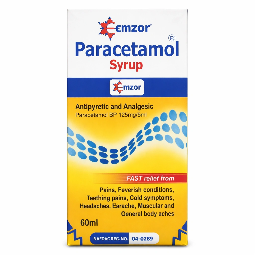 Emzor Paracetamol Syrup 125 mg/5 ml 60 ml