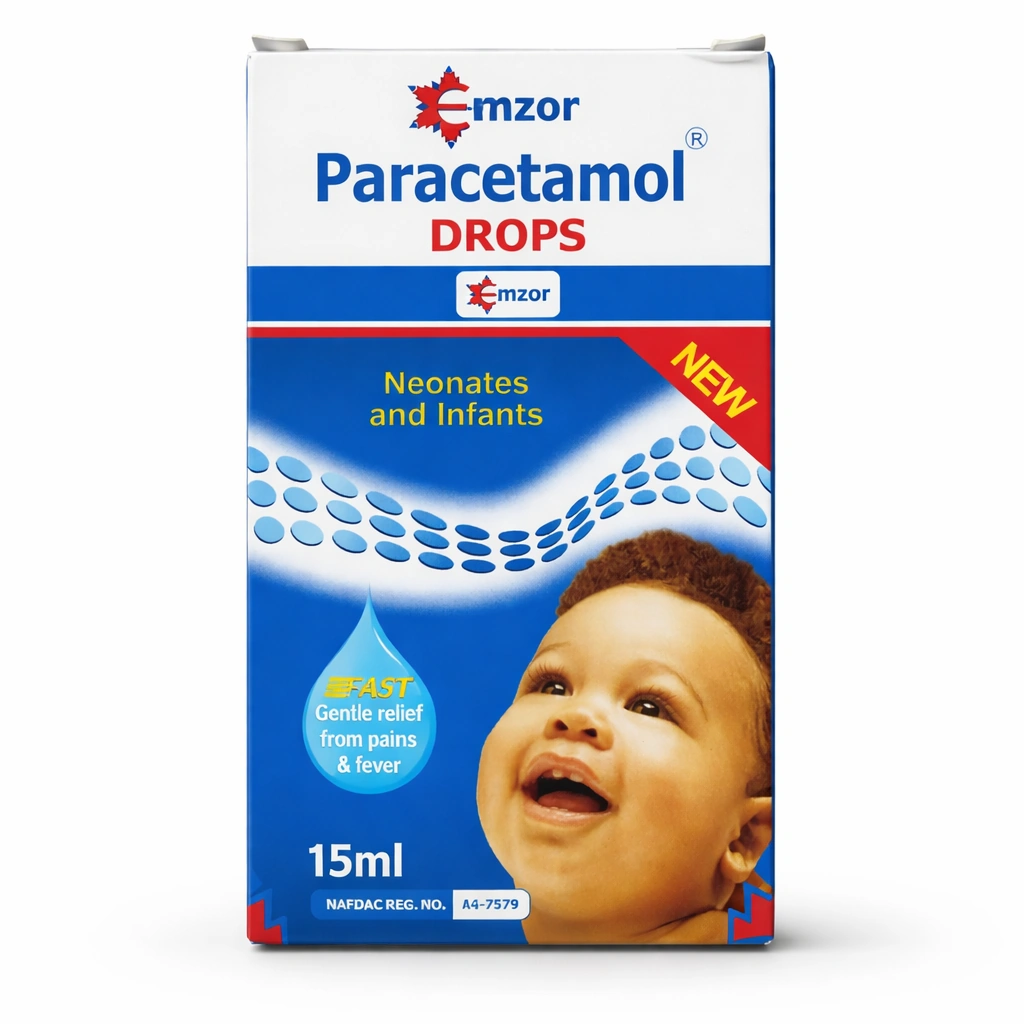 Emzor Paracetamol Oral Drops 100 mg/1 ml 15 ml