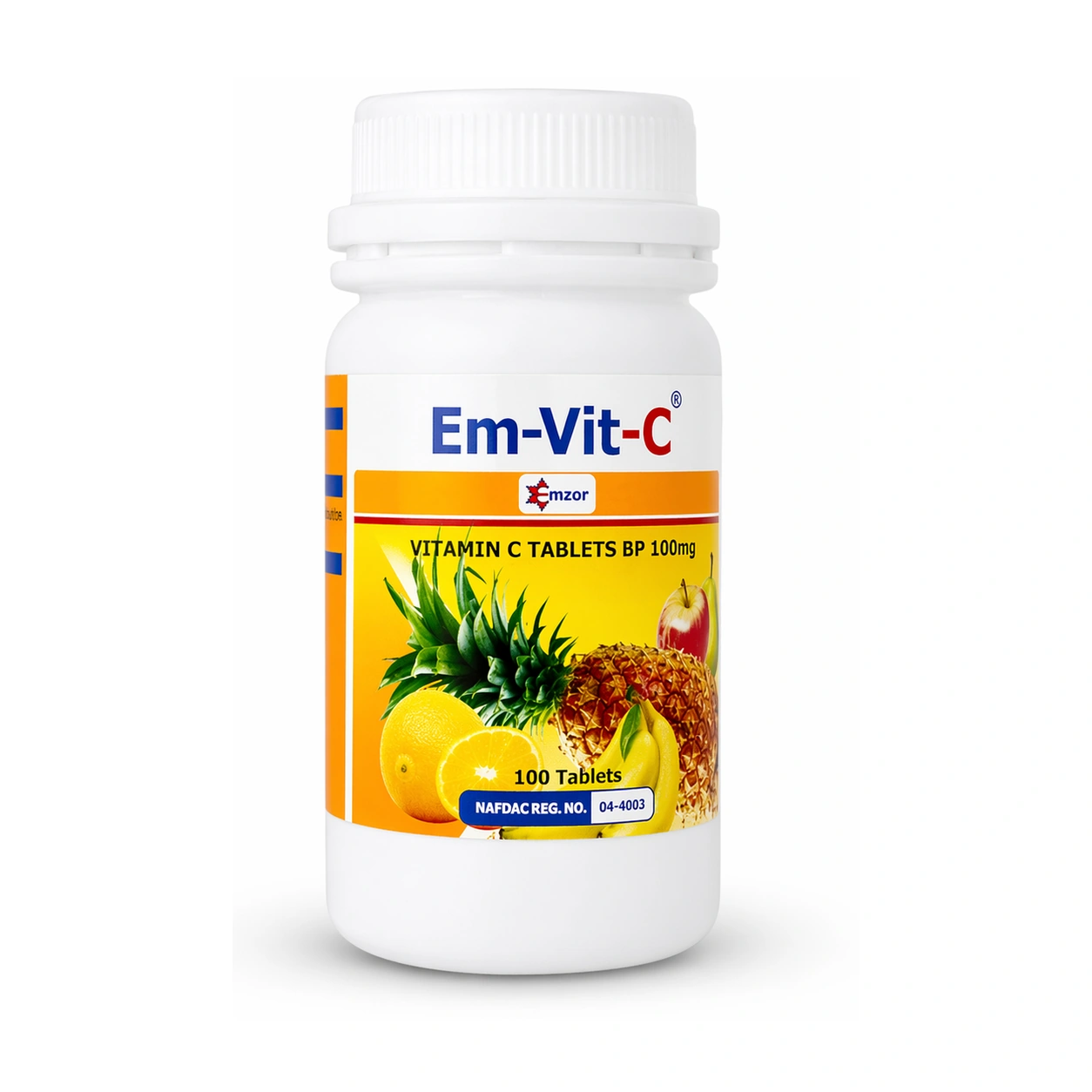 Em-Vit-C Vitamin C Tablets BP 100 mg x 100 Tablets