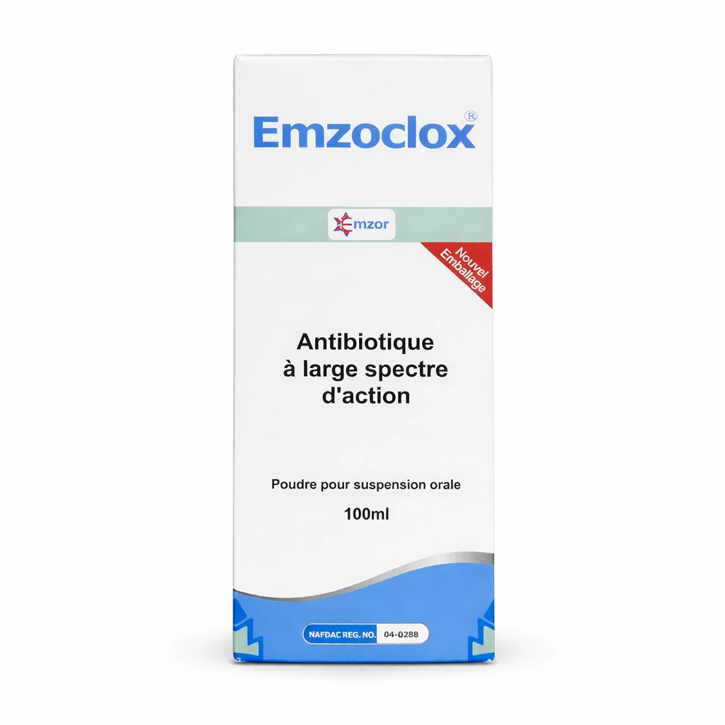 Emzoclox Ampicillin + Cloxacillin Powder for Oral Suspension 125 mg/125 mg 100 ml