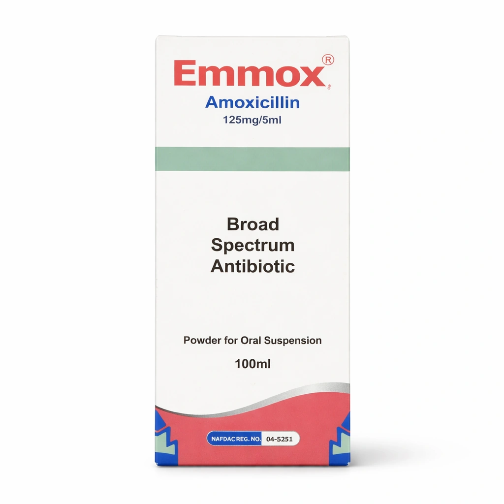 Emmox Amoxicillin Powder for Oral Suspension 125 mg/5 ml 100 ml